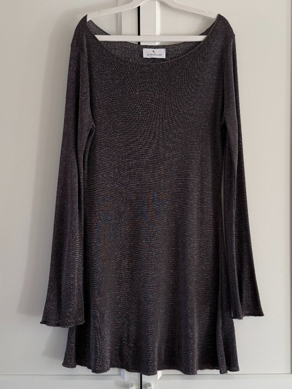 Gil Rodriguez Shimmer Knit Elektra Dress in Espresso - Size M
